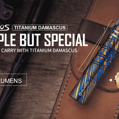 beautifully crafted titanium damascus edc i5T EOS
