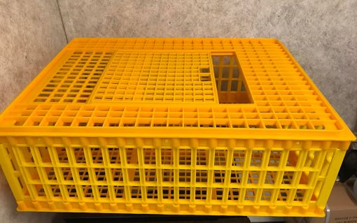 Durable heavy duty chicken crate will hold 10-14 birds